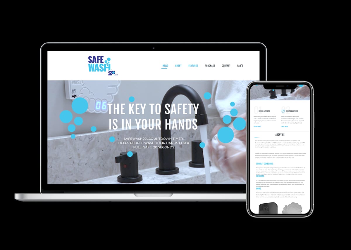 Safewash20 — website designed and built by 360 Design Partners